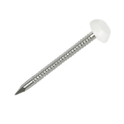 uPVC Nails White Head A4 Stainless Steel Shank 2mm x 30mm 250 Pack