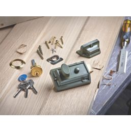 Smith & Locke   Traditional Rim Cylinder Night Latch Green 60mm Backset