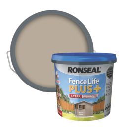 Ronseal Fence Life Plus 5Ltr Warm Stone Shed & Fence Paint