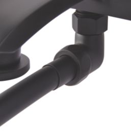 Highlife Bathrooms Coll Matt Black 122mm Deck Mounted Dual Control Manual Shower Mixer Tap