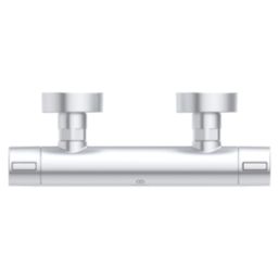 Ideal Standard Alu+ Exposed Single Outlet Thermostatic Silver Bar Mixer Shower Valve