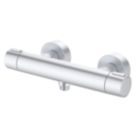 Ideal Standard Alu+ Exposed Single Outlet Thermostatic Silver Bar Mixer Shower Valve
