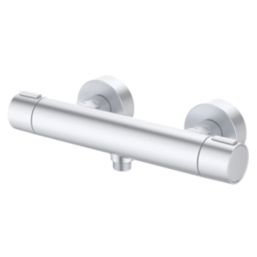 Ideal Standard Alu+ Exposed Single Outlet Thermostatic Silver Bar Mixer Shower Valve