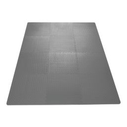 Essentials  Interlocking Floor Tiles Grey 20mm 12 Pack