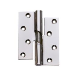 Smith & Locke Polished Chrome  Rising Butt Hinges  100mm x 84mm 2 Pack