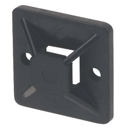 Essentials Cable Tie Bases Black 20mm x 19mm 100 Pack