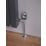 Terrier Decorative 15mm x 1/2" Anthracite/Chrome Angled & L/S Modern Thermostatic Radiator Valve & Lockshield