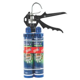 Rawlplug R-KEM-II-300-P2G6N Resin & Heavy Duty Gun 2 x 300ml