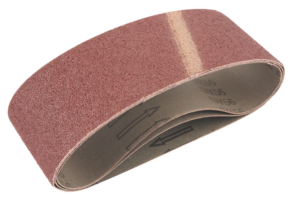 150 Grit MultiMaterial Sanding Belts 457mm x 76mm 3 Pack Screwfix