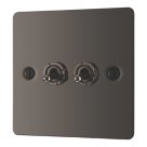 LAP  20A 16AX 2-Gang 2-Way Toggle Switch  Black Nickel