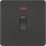 Knightsbridge  45A 1-Gang DP Control Switch Matt Black with LED