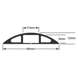 D-Line  Light Duty Floor Cable Cover 1.8m Black