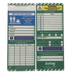 Scafftag  Towertag Inserts 10 Pack