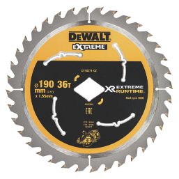 DEWALT  Wood Circular Saw Blade 190mm x 30mm 36T