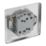 LAP  20A 16AX 2-Gang 2-Way Light Switch  Brushed Stainless Steel with White Inserts