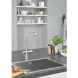 Grohe Red Duo L Spout Instant Boiling Water Kitchen Tap Chrome