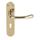 Serozzetta Ibra Lever on Backplate Lock Pair Polished Brass