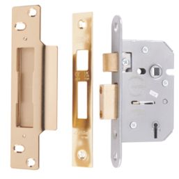 ERA  5 Lever Brass Mortice Sashlock 64mm Case - 44mm Backset