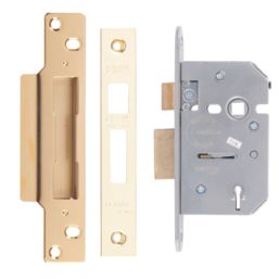 ERA  5 Lever Brass Mortice Sashlock 64mm Case - 44mm Backset