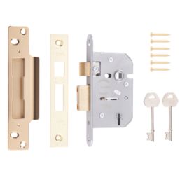 ERA  5 Lever Brass Mortice Sashlock 64mm Case - 44mm Backset