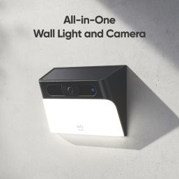 Eufy S120 Rechargeable Battery-Operated White Wireless 2K Outdoor Solar Wall Light Camera with Spotlight