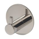 Eclipse Self-Adhesive Coat Hook Polished Stainless Steel 48mm