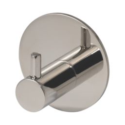 Eclipse Self-Adhesive Coat Hook Polished Stainless Steel 48mm