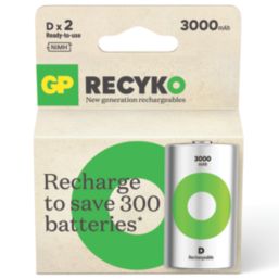 GP Batteries Recyko Rechargeable D Battery 2 Pack
