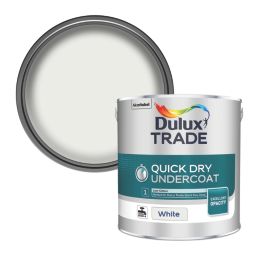 Dulux Trade Quick-Dry 2.5Ltr White Gloss  Interior Wood & Metal Undercoat