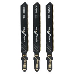 Bosch  T118EHM Stainless Steel Jigsaw Blades  3 Pack