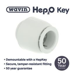 Hep2O  Plastic Push-Fit Stop End 22mm