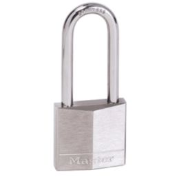 Master Lock 640EURDLH   Water-Resistant Long Shackle  Padlock Nickel 40mm