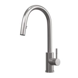 ETAL Velia  Concealed Pull-Out Kitchen Mixer Tap Brushed Steel