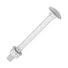 Timco Exterior Carraige Bolts Carbon Steel Organic Silver Coating M12 x 130mm 10 Pack