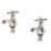 Swirl Traditional Chrome 85.5mm Deck Mounted Cross Head 2 Tap Holes Bath Pillar Tap
