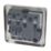Hager Sollysta WRSSU83BSB 13A Switched Fused Spur  Brushed Steel with Black Inserts