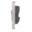 Hager Sollysta WRSSU83BSB 13A Switched Fused Spur  Brushed Steel with Black Inserts