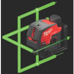 Milwaukee M12CLLP-301C 12V 1 x 3.0Ah Li-Ion RedLithium Green Self-Levelling Cross-Line Laser Level