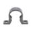 FloPlast Solvent Weld Pipe Clips Anthracite Grey 32mm 20 Pack
