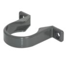 FloPlast Solvent Weld Pipe Clips Anthracite Grey 32mm 20 Pack