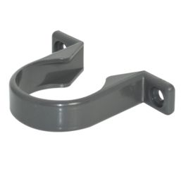 FloPlast Solvent Weld Pipe Clips Anthracite Grey 32mm 20 Pack