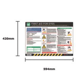 Essentials "First Aid for Eyes" PVC Safety Poster 420mm x 594mm