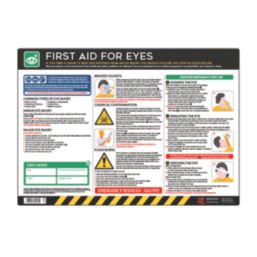 Essentials "First Aid for Eyes" PVC Safety Poster 420mm x 594mm
