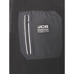 JCB Trade 1/4 Zip Tech Fleece Black X Large 46-48" Chest