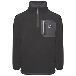 JCB Trade 1/4 Zip Tech Fleece Black X Large 46-48" Chest