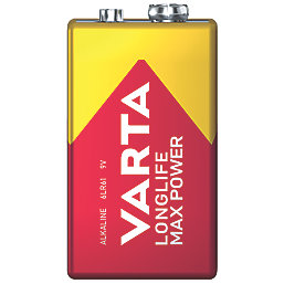 Varta Longlife Max Power 9V Alkaline Batteries