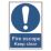 Essentials  Non Photoluminescent "Fire Escape Keep Clear" Sign 210mm x 148mm