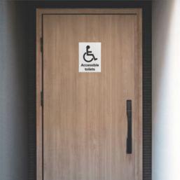 Essentials "Accessible Toilets" Sign 200mm x 150mm