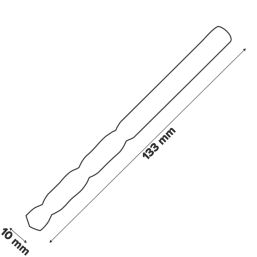 Erbauer  Straight Shank Metal Drill Bit 10mm x 133mm