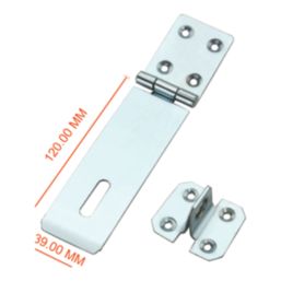 Smith & Locke Hasp & Staple Silver Zinc-Plated 120mm